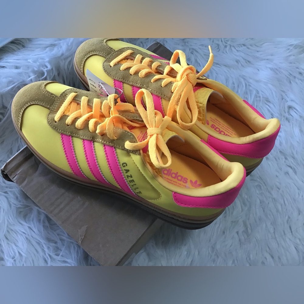 Adidas gazelle bold Spark Pink Lucid Platform Sneaker Size 7 - Picture 5 of 10